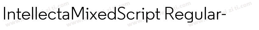 IntellectaMixedScript Regular字体转换